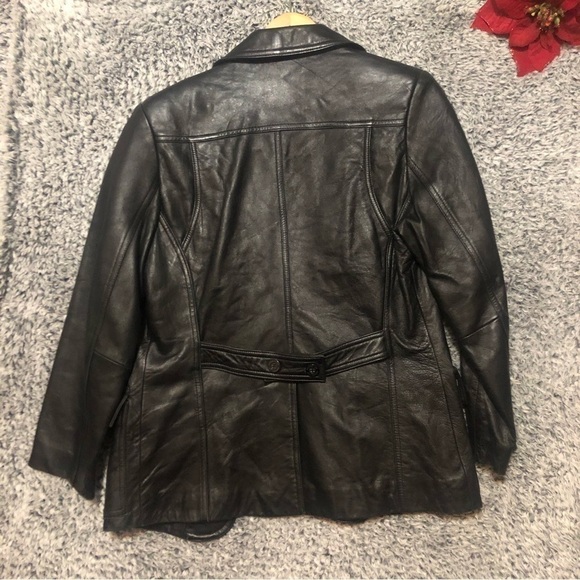 Kenneth Cole Reaction Ladies Brown Leather Jacket Blazer size Small - Picture 8 of 10